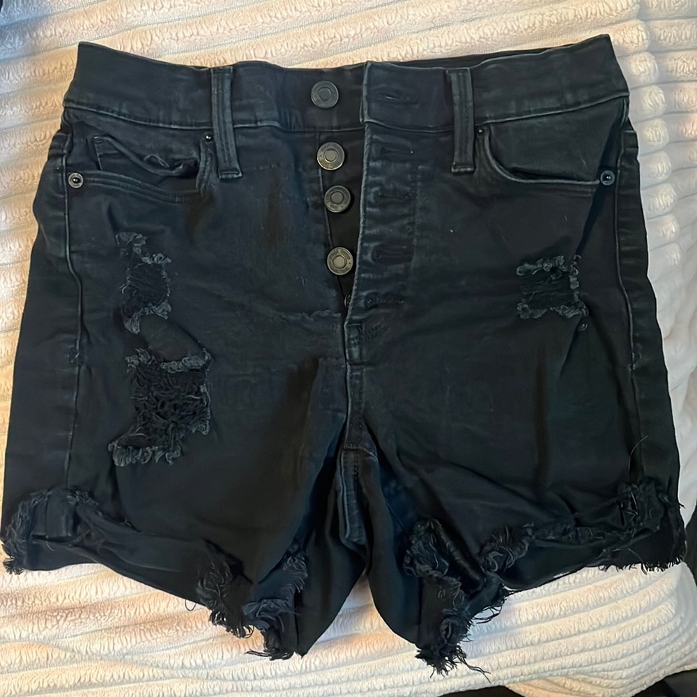 Black Ripped Shorts